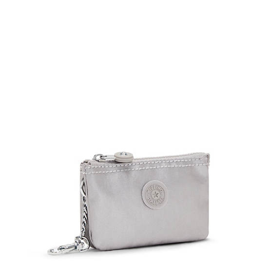 Kipling Creativity Mini Metallic Pouch Keychain Táska Titán | HU 2101EB